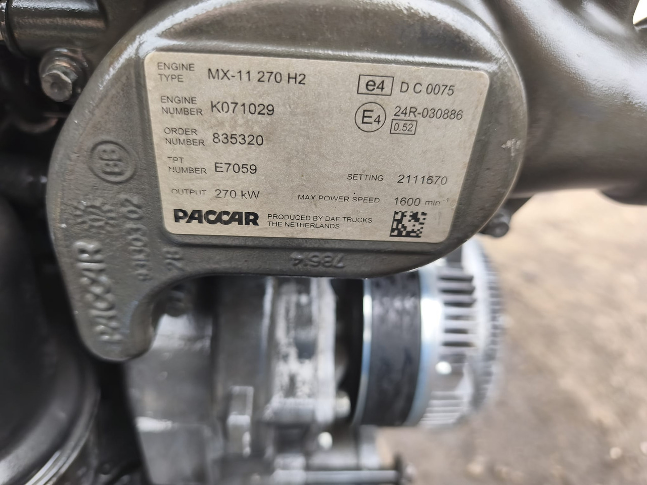 DAF Paccar MX-11 270 H2 DAF CF - Moteur pour Camion: photos 2 DAF Paccar MX-11 270 H2 DAF CF - Moteur pour Camion: photos 2