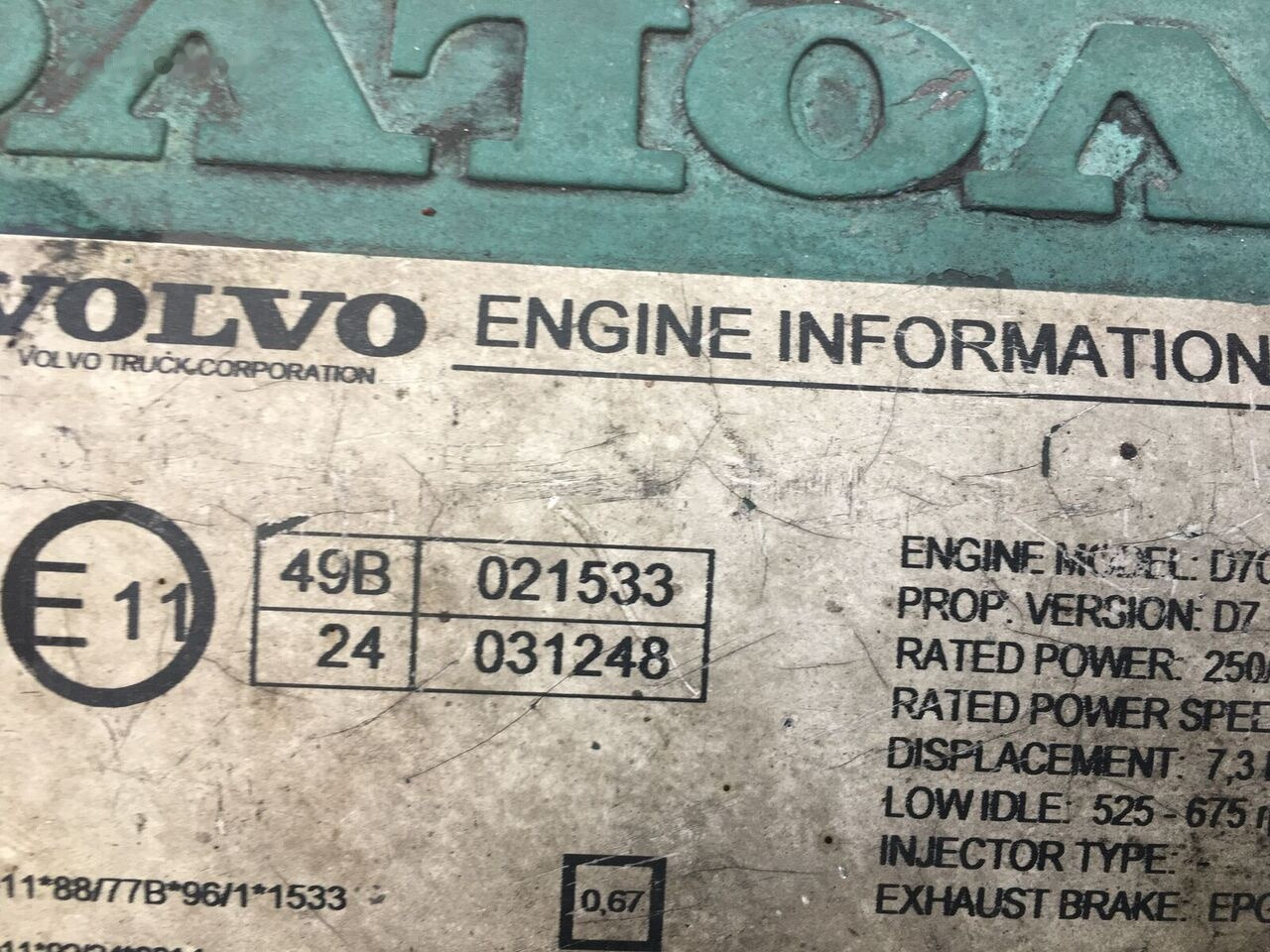 Volvo D7C - Moteur pour Bus: photos 2 Volvo D7C - Moteur pour Bus: photos 2