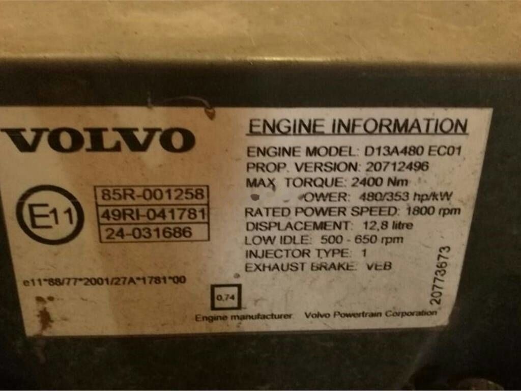 Volvo D13A 480 Volvo FH13 - Moteur pour Camion: photos 5 Volvo D13A 480 Volvo FH13 - Moteur pour Camion: photos 5