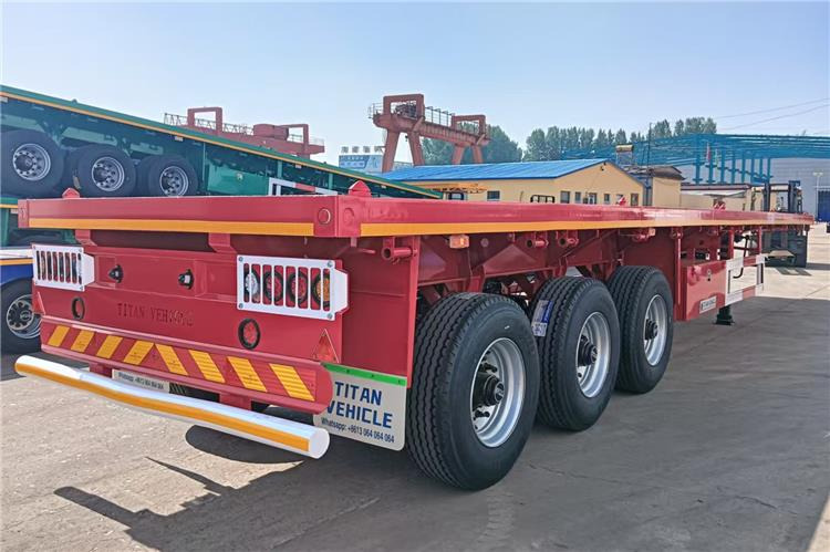 TITAN 2025 New China Flatbed Trailer with Single Tires In Kenya - Semi-remorque châssis: photos 1 TITAN 2025 New China Flatbed Trailer with Single Tires In Kenya - Semi-remorque châssis: photos 1