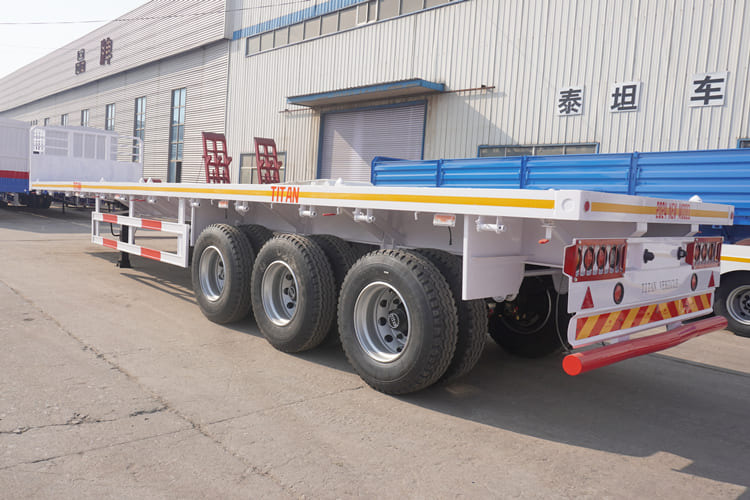 TITAN 3 Axle 40 FT Flatbed Trailer with Front Board - Semi-remorque plateau: photos 3 TITAN 3 Axle 40 FT Flatbed Trailer with Front Board - Semi-remorque plateau: photos 3