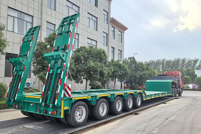 TITAN Hydraulic Extendable Low Bed Trailer for Sale in Kazakhstan - Semi-remorque surbaissé: photos 3 TITAN Hydraulic Extendable Low Bed Trailer for Sale in Kazakhstan - Semi-remorque surbaissé: photos 3