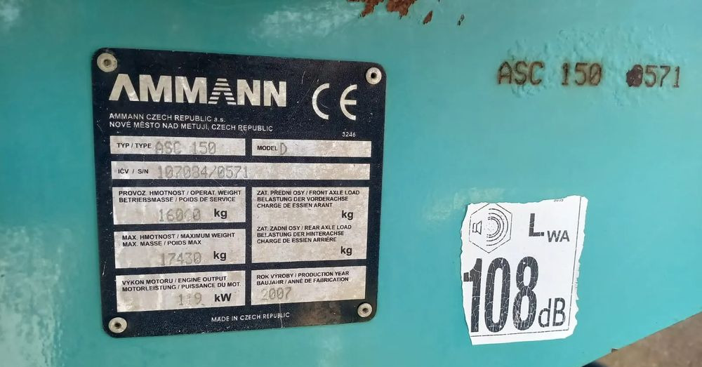 Ammann ASC 150 walec stal guma - Compacteur à pieds de mouton/ Monocylindre: photos 4 Ammann ASC 150 walec stal guma - Compacteur à pieds de mouton/ Monocylindre: photos 4