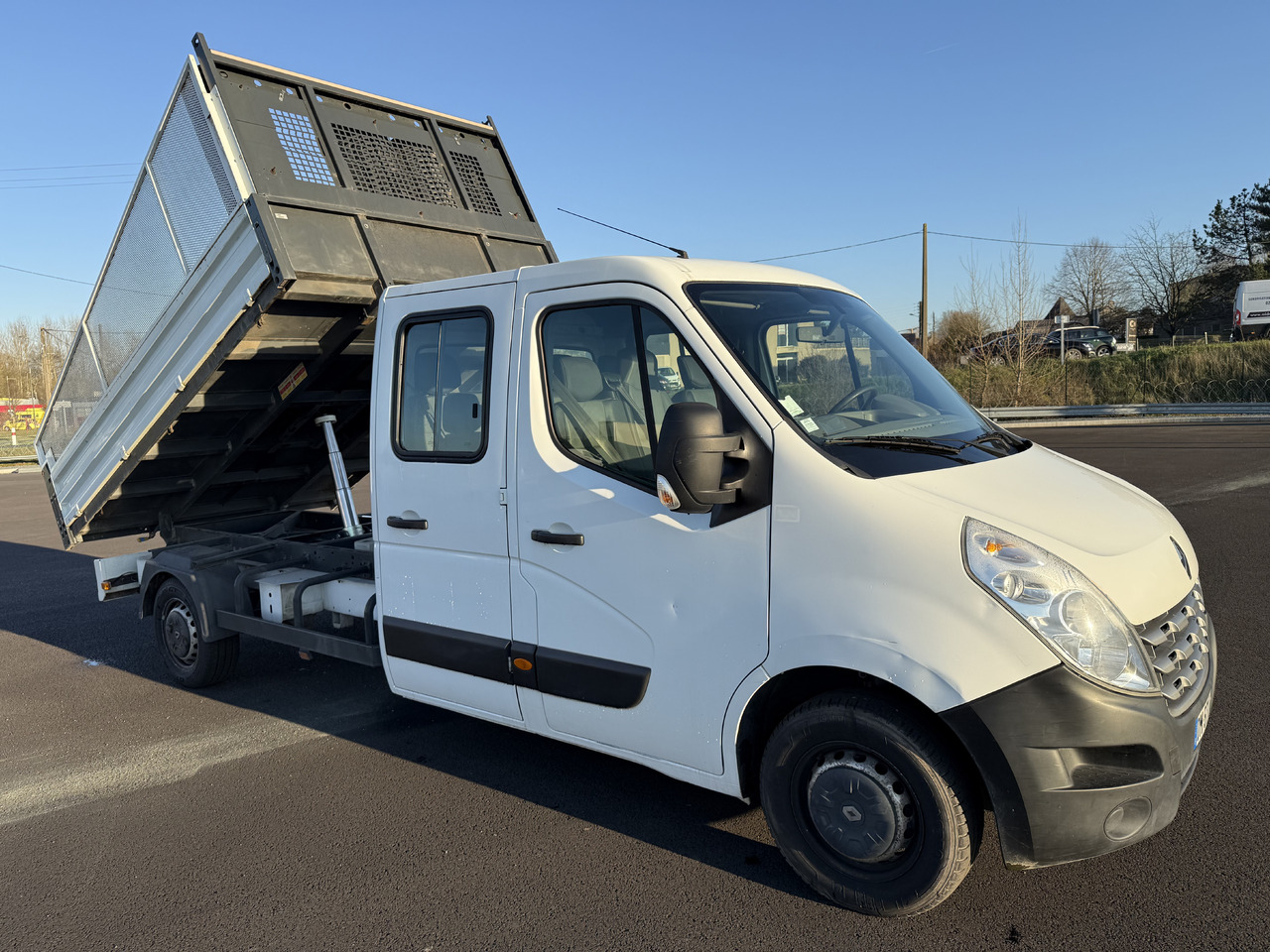 RENAULT MASTER 2.3DCI125 BENNE ACIER DOUBLE CABINE ROUE SIMPLE + REHAUSSE DE RIDELLE - Utilitaire benne: photos 1 RENAULT MASTER 2.3DCI125 BENNE ACIER DOUBLE CABINE ROUE SIMPLE + REHAUSSE DE RIDELLE - Utilitaire benne: photos 1