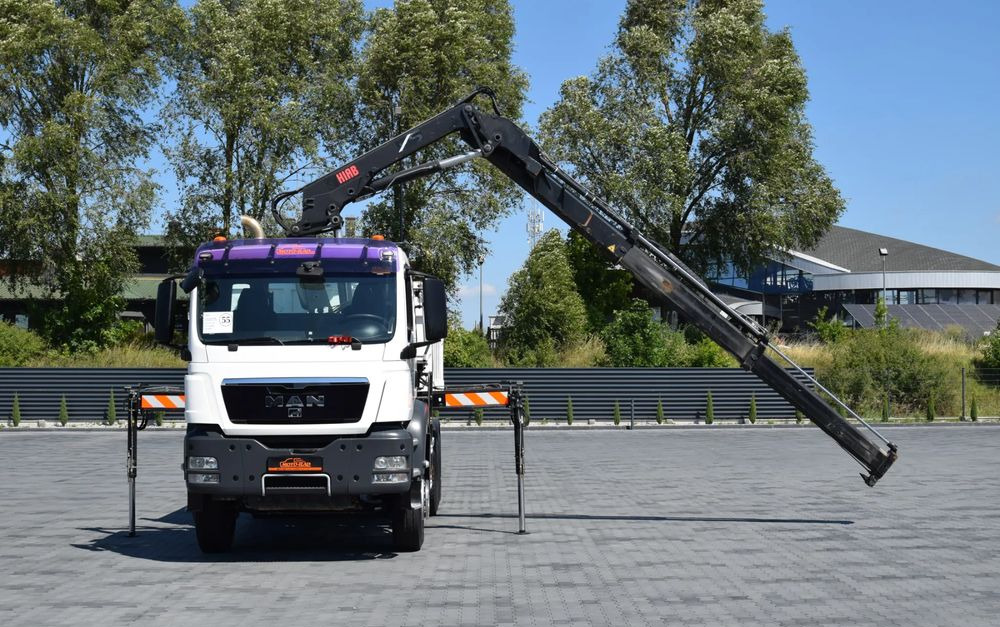MAN TGS 33.360 / 6x4 / HDS HIAB 122 E-2 HIDUO / STEROWANIE RADIOWE / WYWROTKA / HYDROBURTA / AUTOMAT / KLIMA / TEMPOMAT / KAMERA COFANIA / SPROWADZONY - Camion benne, Camion grue: photos 2 MAN TGS 33.360 / 6x4 / HDS HIAB 122 E-2 HIDUO / STEROWANIE RADIOWE / WYWROTKA / HYDROBURTA / AUTOMAT / KLIMA / TEMPOMAT / KAMERA COFANIA / SPROWADZONY - Camion benne, Camion grue: photos 2