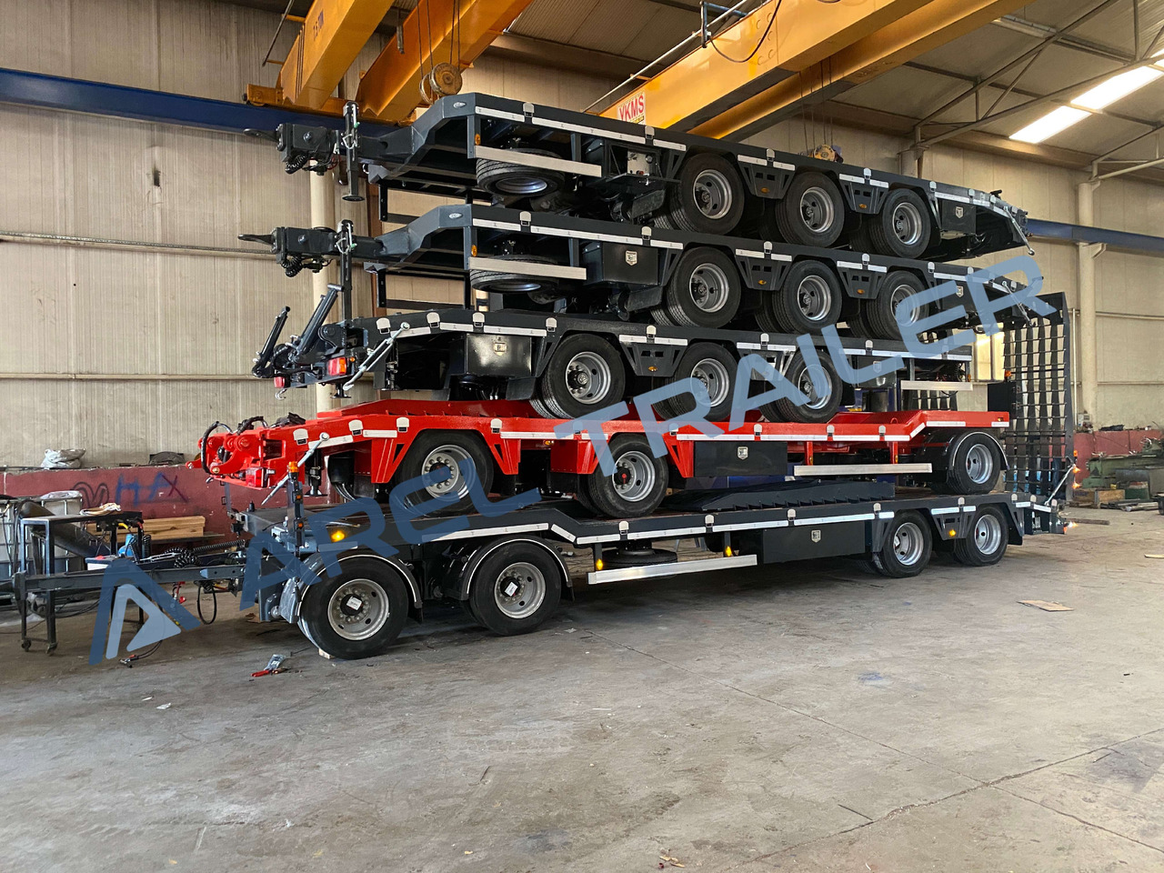 AREL TRAILER 2+2 4 AXLE DRAWBAR REMORQUE TRAILER - Remorque porte-engin surbaissée: photos 2 AREL TRAILER 2+2 4 AXLE DRAWBAR REMORQUE TRAILER - Remorque porte-engin surbaissée: photos 2