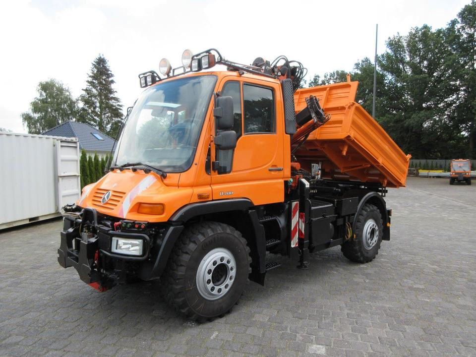 Unimog U 400 Drei-Seiten-Kipp/ Kran Atlas 65.2, Klima - Camion benne: photos 1 Unimog U 400 Drei-Seiten-Kipp/ Kran Atlas 65.2, Klima - Camion benne: photos 1