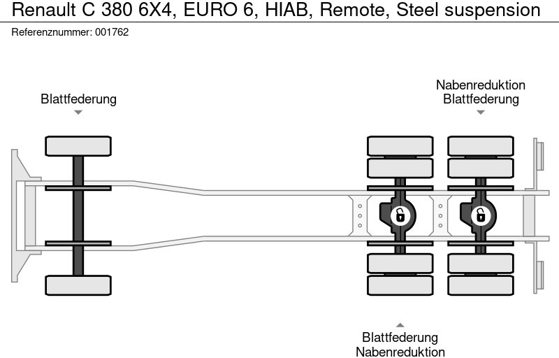Camion plateau, Camion grue Renault C 380 6X4, EURO 6, HIAB, Remote, Steel suspension: photos 18 Camion plateau, Camion grue Renault C 380 6X4, EURO 6, HIAB, Remote, Steel suspension: photos 18