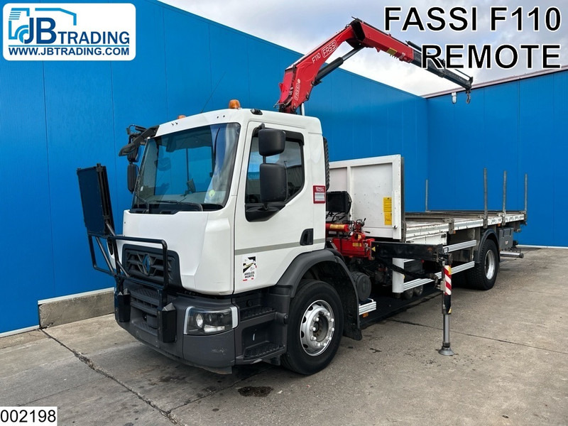 Renault D 19 280 EURO 6, Fassi, Remote - Camion plateau, Camion grue: photos 1 Renault D 19 280 EURO 6, Fassi, Remote - Camion plateau, Camion grue: photos 1