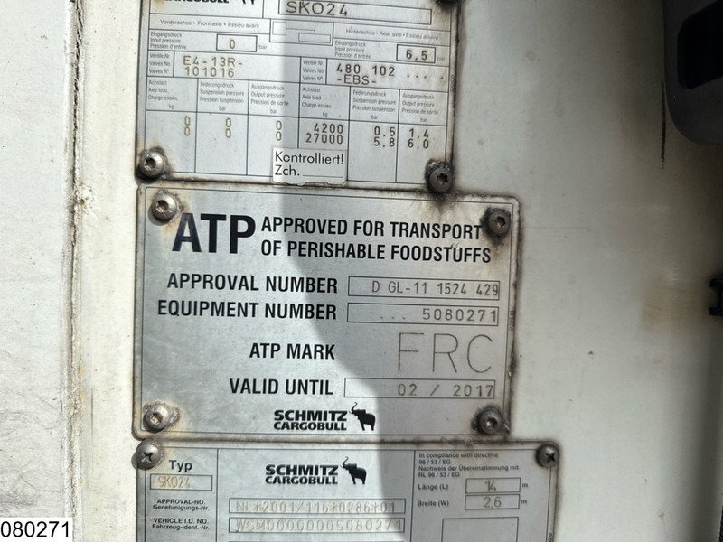 Semi-remorque frigorifique Schmitz Cargobull Koel vries Carrier Vector 1550, Dhollandia: photos 8 Semi-remorque frigorifique Schmitz Cargobull Koel vries Carrier Vector 1550, Dhollandia: photos 8