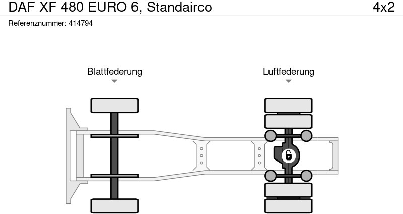 Tracteur routier DAF XF 480 EURO 6, Standairco: photos 14 Tracteur routier DAF XF 480 EURO 6, Standairco: photos 14