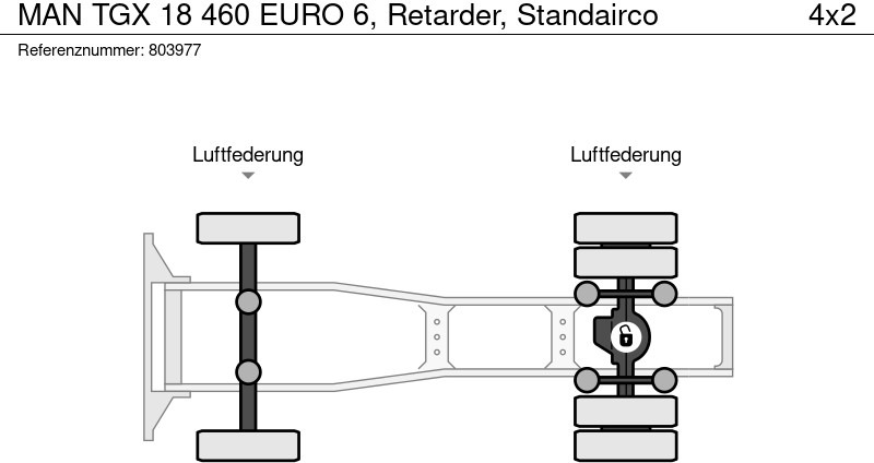 Tracteur routier MAN TGX 18 460 EURO 6, Retarder, Standairco: photos 13