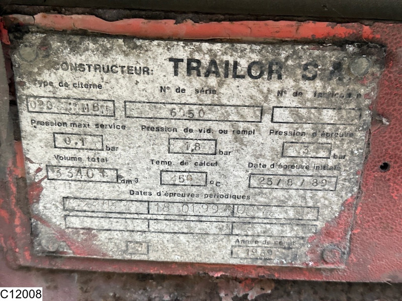 Trailor Bitum 33401 Liter, 1 Compartment - Semi-remorque citerne: photos 3 Trailor Bitum 33401 Liter, 1 Compartment - Semi-remorque citerne: photos 3