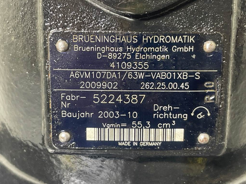 Hydraulique pour Engins de chantier Ahlmann AZ14-Brueninghaus A6VM107DA1/63W-Drive motor: photos 9