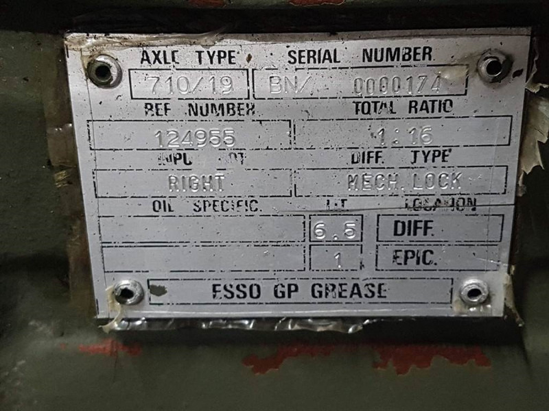 Essieu et pièces pour Engins de chantier Carraro 710/19-124955-Axle/Achse/As: photos 8