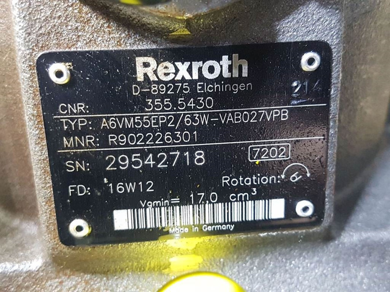 Rexroth A6VM55EP2/63W-R902226301-Drive motor/Fahrmotor - Hydraulique pour Engins de chantier: photos 5 Rexroth A6VM55EP2/63W-R902226301-Drive motor/Fahrmotor - Hydraulique pour Engins de chantier: photos 5