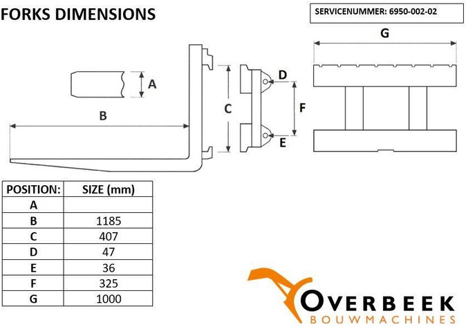 Fourches pour Engins de chantier Weidemann - Wacker Neuson-Forks/Palletgabeln/Palletvorken: photos 6 Fourches pour Engins de chantier Weidemann - Wacker Neuson-Forks/Palletgabeln/Palletvorken: photos 6