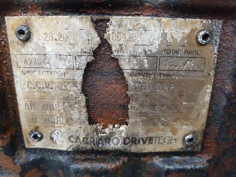 Essieu et pièces pour Engins de chantier Yanmar V70 Speeder-Carraro 28.20-427544-Axle/Achse/As: photos 6