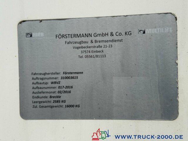 Carrosserie fourgon Wechselbrücke BDF Koffer Förstermann ca. 50 m3: photos 9
