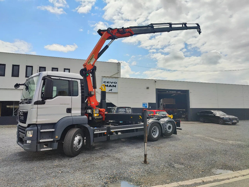 MAN TGS 26.420 Container / Palfinger PK18002 - Camion ampliroll, Camion grue: photos 1 MAN TGS 26.420 Container / Palfinger PK18002 - Camion ampliroll, Camion grue: photos 1