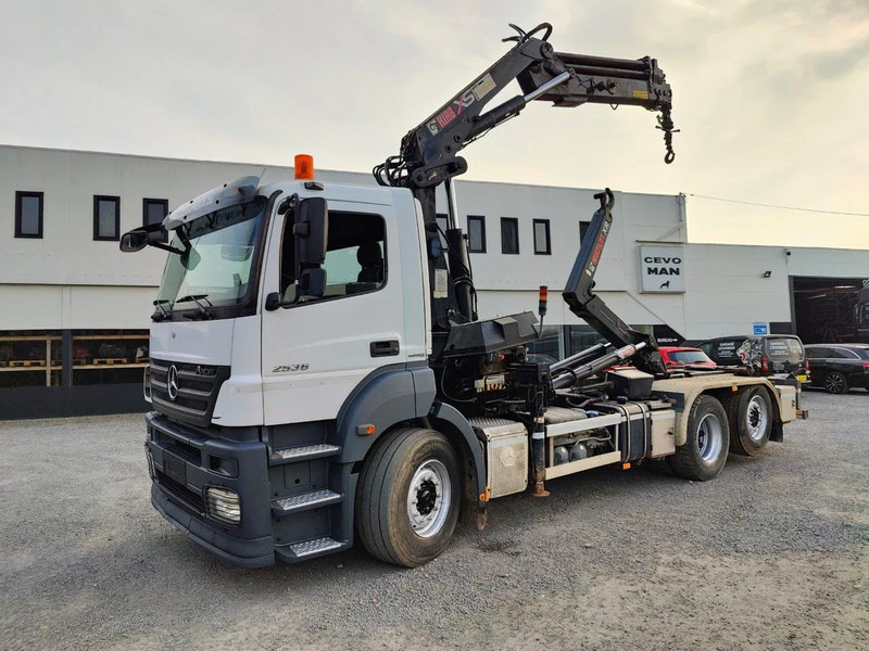 Mercedes-Benz Axor 2536 Euro5 container multilift crane HIAB 220 - Camion ampliroll, Camion grue: photos 1 Mercedes-Benz Axor 2536 Euro5 container multilift crane HIAB 220 - Camion ampliroll, Camion grue: photos 1