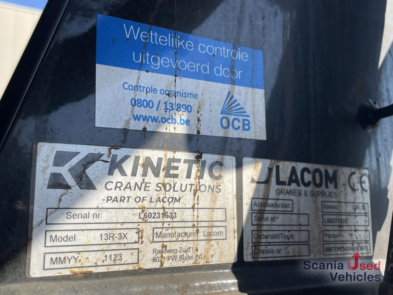 PACTON PACTON TPL.342 CB LIFT AXLE KINETIC 13R-3X CRANE - Remorque plateau: photos 5 PACTON PACTON TPL.342 CB LIFT AXLE KINETIC 13R-3X CRANE - Remorque plateau: photos 5