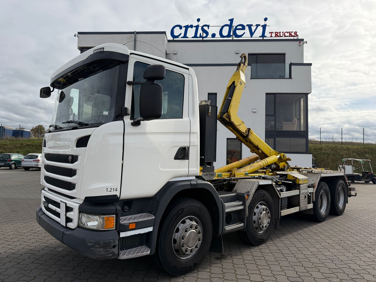 Scania P 410 8x4 Palfinger   Getriebeschaden - Camion ampliroll: photos 1 Scania P 410 8x4 Palfinger   Getriebeschaden - Camion ampliroll: photos 1