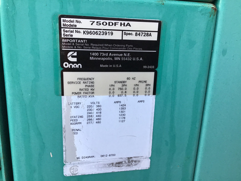 Cummins QST30-G2 GENERATOR 937,5KVA USED - Groupe électrogène: photos 5 Cummins QST30-G2 GENERATOR 937,5KVA USED - Groupe électrogène: photos 5