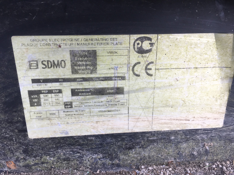 Volvo V550K GENERATOR 550KVA USED - Groupe électrogène: photos 5 Volvo V550K GENERATOR 550KVA USED - Groupe électrogène: photos 5