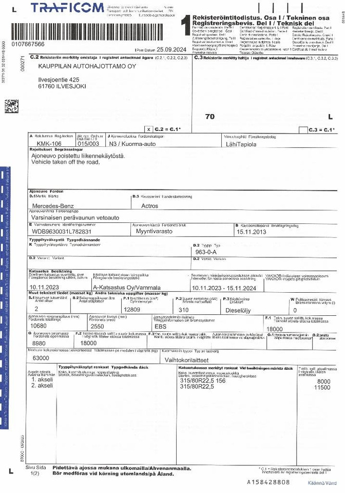 Camion porte-conteneur/ Caisse mobile Mercedes-Benz Actros 1842: photos 11