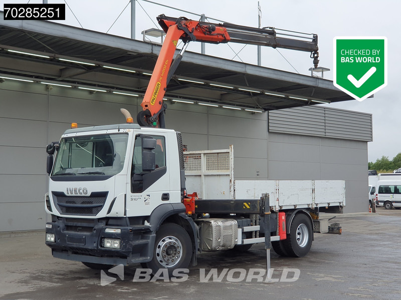 Iveco Stralis 310 4X2 Palfinger PK14002EH kran Crane Steelsuspension Automatic Euro 6 - Camion plateau, Camion grue: photos 1 Iveco Stralis 310 4X2 Palfinger PK14002EH kran Crane Steelsuspension Automatic Euro 6 - Camion plateau, Camion grue: photos 1