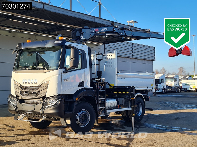 Iveco X-Way 400 4X2 New! HIAB X-Hiduo 138B S-3 Crane 5m3 Promat Tipper Automatic Euro 6 - Camion benne, Camion grue: photos 1 Iveco X-Way 400 4X2 New! HIAB X-Hiduo 138B S-3 Crane 5m3 Promat Tipper Automatic Euro 6 - Camion benne, Camion grue: photos 1