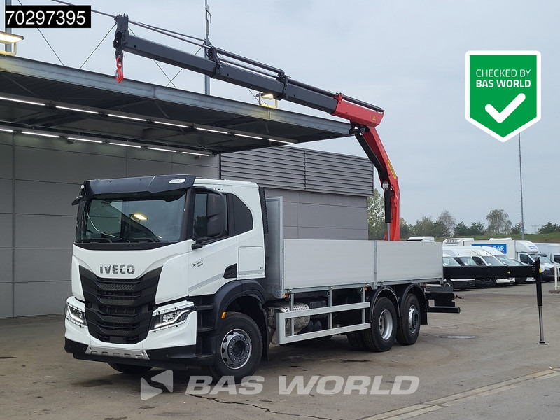Iveco X-Way 420 6X2 UNUSED Palfinger PK19001 SLD5 Crane Lift+steering-Axle ACC Euro 6 - Camion plateau, Camion grue: photos 1 Iveco X-Way 420 6X2 UNUSED Palfinger PK19001 SLD5 Crane Lift+steering-Axle ACC Euro 6 - Camion plateau, Camion grue: photos 1