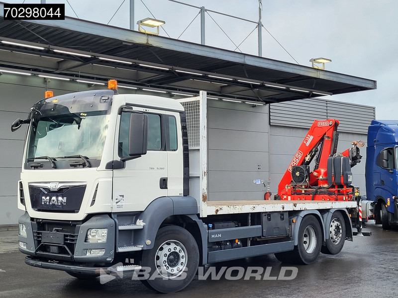 Camion plateau, Camion grue MAN TGS 26.360 6X2 Fassi F135A.0.22 Lift-Axle Euro 6: photos 8 Camion plateau, Camion grue MAN TGS 26.360 6X2 Fassi F135A.0.22 Lift-Axle Euro 6: photos 8