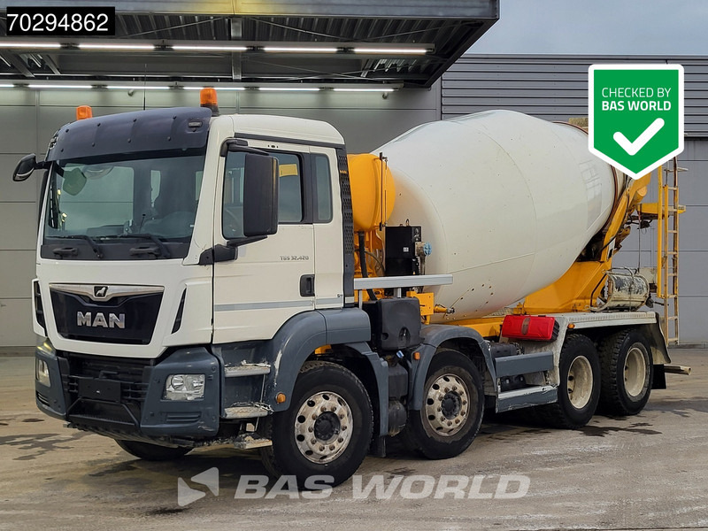 MAN TGS 32.420 8X4 9m3 Stetter Mixer Steel Suspension Automatic Euro 6 - Camion malaxeur: photos 1 MAN TGS 32.420 8X4 9m3 Stetter Mixer Steel Suspension Automatic Euro 6 - Camion malaxeur: photos 1