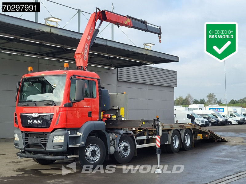 MAN TGS 35.360 TGS 8X2 Fassi F235A.0.22 Crane Kran Winch Hydraulic ramp Lift-Axle Navi Euro 6 - Camion plateau, Camion grue: photos 1 MAN TGS 35.360 TGS 8X2 Fassi F235A.0.22 Crane Kran Winch Hydraulic ramp Lift-Axle Navi Euro 6 - Camion plateau, Camion grue: photos 1