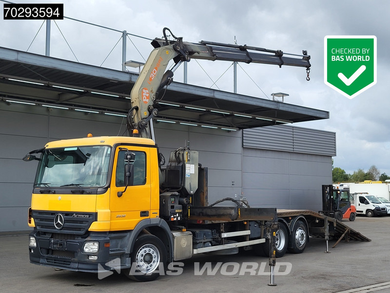 Mercedes-Benz Actros 2532 6X2 PM 30 T/M Crane Kran Remote Lift+Steering Axle 3-Pedals - Camion plateau, Camion grue: photos 1 Mercedes-Benz Actros 2532 6X2 PM 30 T/M Crane Kran Remote Lift+Steering Axle 3-Pedals - Camion plateau, Camion grue: photos 1