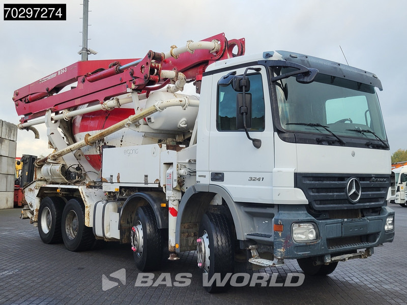 Mercedes-Benz Actros 3241 8X4 Putzmeister M24-3 Pump + 9m3 LIEBHERR Mixer Steelsuspension 3-Pedals Euro 4 - Camion pompe: photos 3 Mercedes-Benz Actros 3241 8X4 Putzmeister M24-3 Pump + 9m3 LIEBHERR Mixer Steelsuspension 3-Pedals Euro 4 - Camion pompe: photos 3