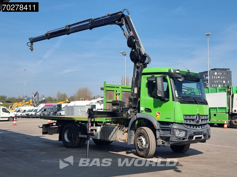 Camion plateau, Camion grue Mercedes-Benz Arocs 1830 4X2 Hiab 122 ES-3 HIPRO Kran Crane Big-Axle Euro 6: photos 9