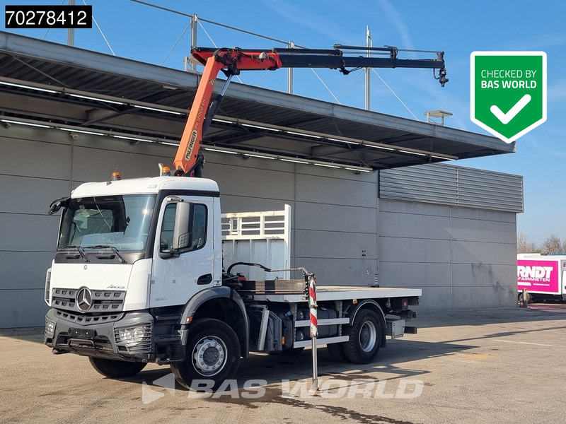 Mercedes-Benz Arocs 1830 4X2 Palfinger PK12.002 EH B Remote Full Steel Big-Axle Euro 6 - Camion plateau, Camion grue: photos 1 Mercedes-Benz Arocs 1830 4X2 Palfinger PK12.002 EH B Remote Full Steel Big-Axle Euro 6 - Camion plateau, Camion grue: photos 1