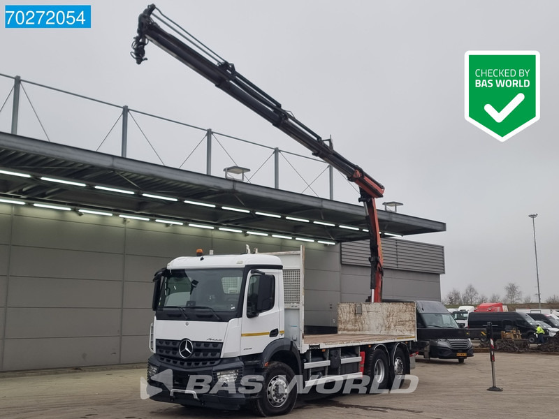 Mercedes-Benz Arocs 2536 6X2 Palfinger PK 16002 Crane Lenkasche Euro 6 - Camion plateau, Camion grue: photos 1 Mercedes-Benz Arocs 2536 6X2 Palfinger PK 16002 Crane Lenkasche Euro 6 - Camion plateau, Camion grue: photos 1