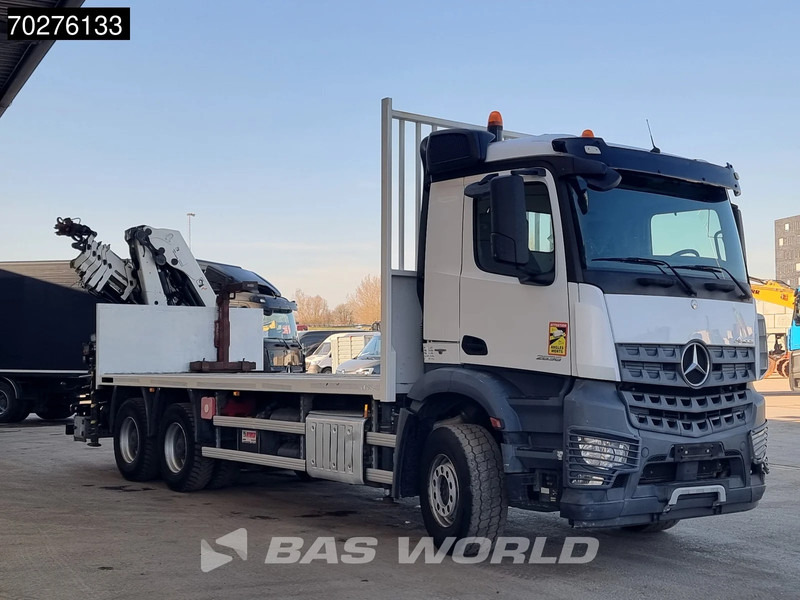 Camion plateau, Camion grue Mercedes-Benz Arocs 2636 6X4 HIAB X-HIDUO 188 ES-S Crane Kran Big axle Euro 6: photos 9