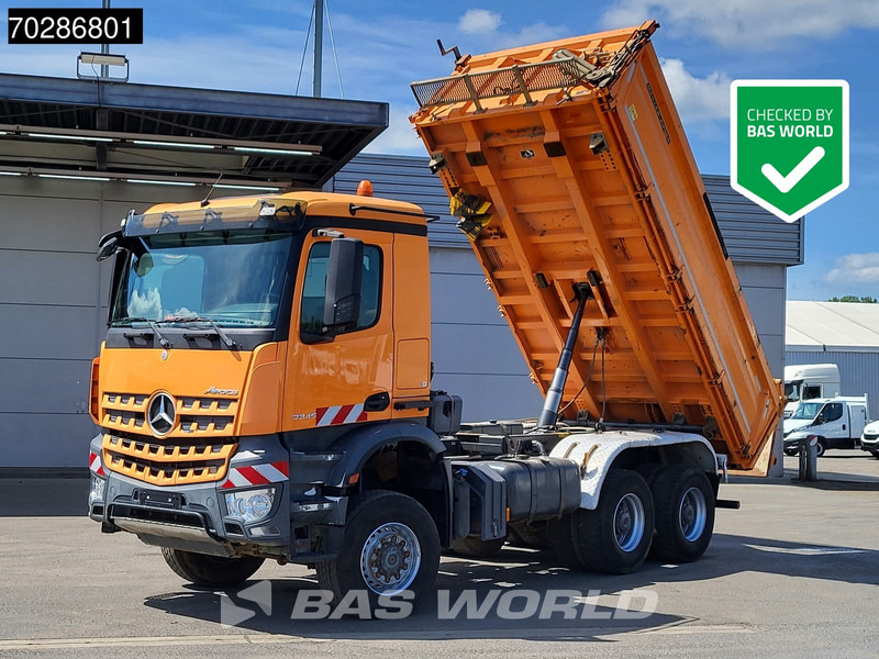 Mercedes-Benz Arocs 3345 6X6 11m3 Meiller Mixer Steelsuspension Big-Axle Euro 6 - Camion benne: photos 1 Mercedes-Benz Arocs 3345 6X6 11m3 Meiller Mixer Steelsuspension Big-Axle Euro 6 - Camion benne: photos 1