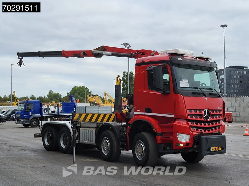 Mercedes-Benz Arocs 4145 8X4 NL-Truck HMF RCL 5300 Crane Hyva 26-51-S Hooklift Steelsuspension Big-Axle Automatic Euro 6 - Camion ampliroll, Camion grue: photos 5 Mercedes-Benz Arocs 4145 8X4 NL-Truck HMF RCL 5300 Crane Hyva 26-51-S Hooklift Steelsuspension Big-Axle Automatic Euro 6 - Camion ampliroll, Camion grue: photos 5