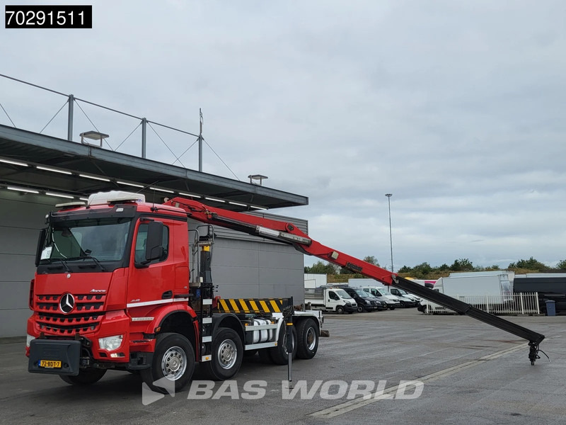 Mercedes-Benz Arocs 4145 8X4 NL-Truck HMF RCL 5300 Crane Hyva 26-51-S Hooklift Steelsuspension Big-Axle Automatic Euro 6 - Camion ampliroll, Camion grue: photos 2 Mercedes-Benz Arocs 4145 8X4 NL-Truck HMF RCL 5300 Crane Hyva 26-51-S Hooklift Steelsuspension Big-Axle Automatic Euro 6 - Camion ampliroll, Camion grue: photos 2