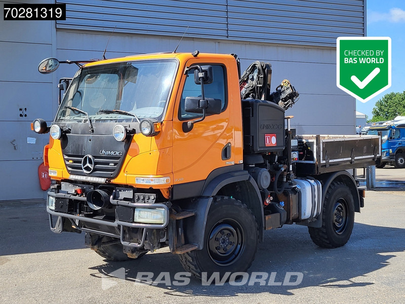 Camion plateau, Camion grue Mercedes-Benz U20 4X4 Hiab 022D-3 HIDUO Kran Crane Hydraulic Euro 5: photos 8