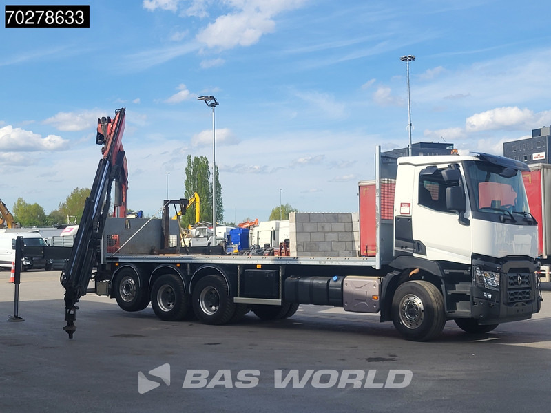 Camion plateau, Camion grue Renault C 480 8X4 Palfinger PK24.001 SLD5 Crane Kran Automatic Liftachse Euro 6: photos 8
