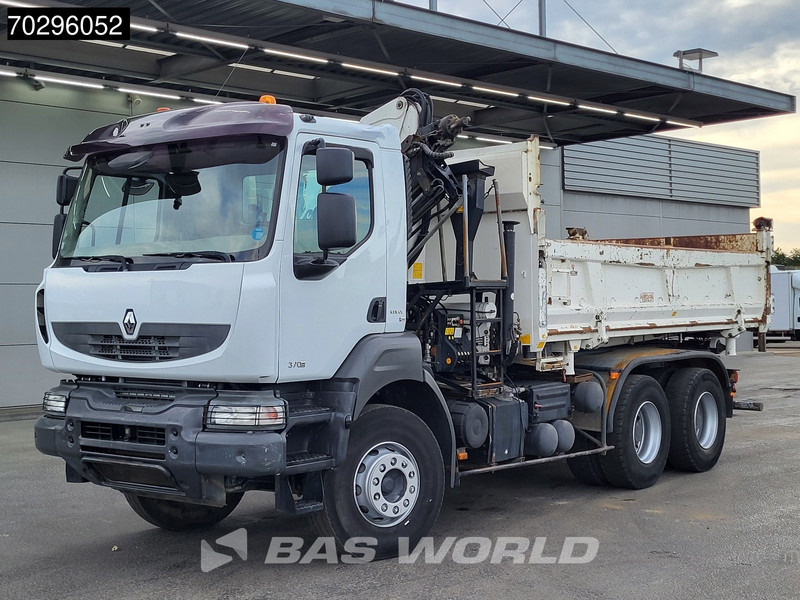 Camion benne, Camion grue Renault Kerax 370 6X4 Palfinger PK15500 Crane Kran 2-side Tipper Retarder Manual Euro 4: photos 18