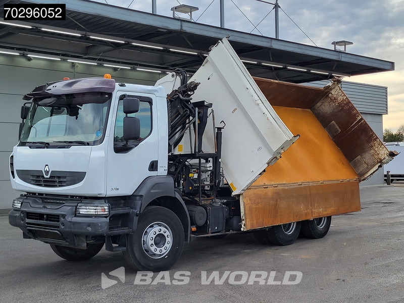Camion benne, Camion grue Renault Kerax 370 6X4 Palfinger PK15500 Crane Kran 2-side Tipper Retarder Manual Euro 4: photos 16