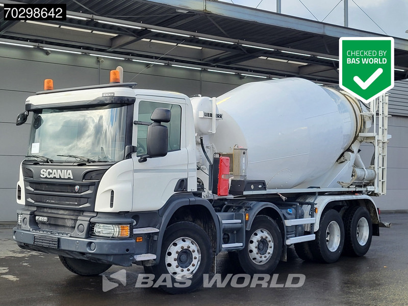 Scania P410 8X4 9m3 Liebherr mixer Automatic Steelsuspension Euro 6 - Camion malaxeur: photos 1 Scania P410 8X4 9m3 Liebherr mixer Automatic Steelsuspension Euro 6 - Camion malaxeur: photos 1